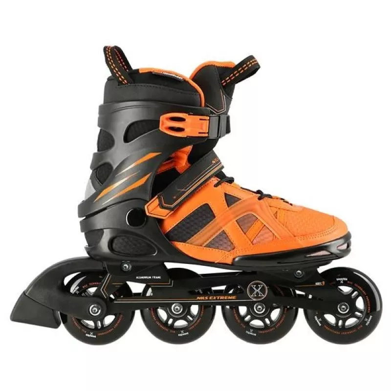 Rulluisud Nils Extreme NA14112 MUST-ORANŽ SUURUS 42
