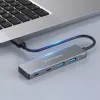 GRAUGEAR G-HUB2A2C-AC liidese jaotur USB 3.2 Gen 1 (3.1 Gen 1) Type-A + Type-C 5000 Mbit/s hõbedane
