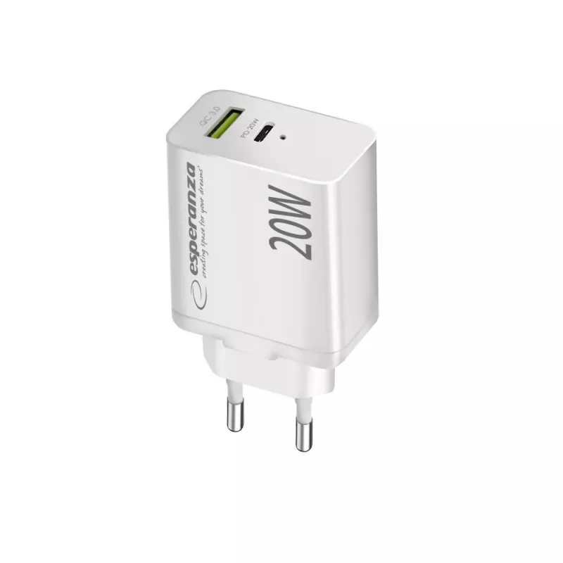 Esperanza EZC105W võrgutoiteadapter 20W Valge