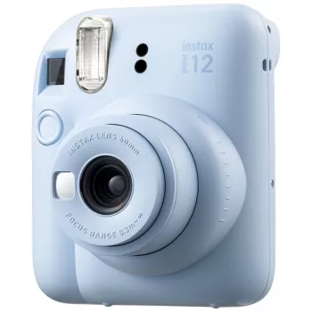Kiirkaamera Fujifilm Instax Mini 12 sinine — 86 x 54 mm prindid, 60 mm fookuskaugus, elektrooniline katik