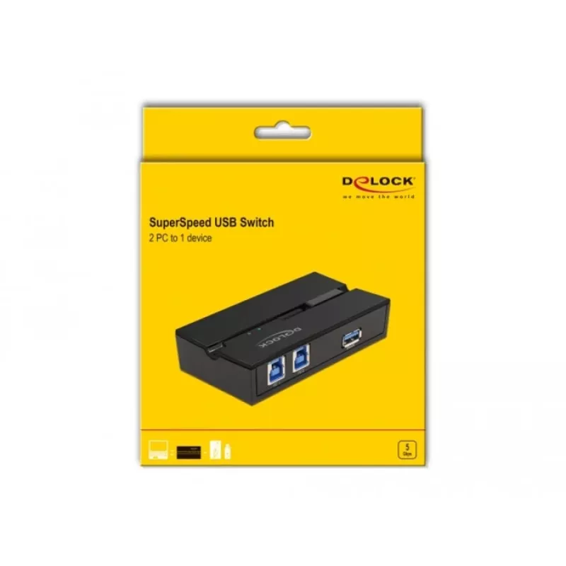 DeLOCK 11495 arvuti andmevaheti 5 Gbit/s Must Plastik