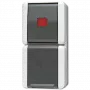 Rocker switch JUNG 876KOW Must Red Valge