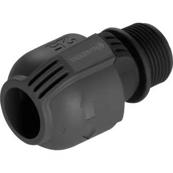 Sprinklersystem connector 25mm > 1, must ühendus/hall
