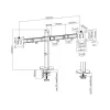 Sisseehitatud kronstein kahele Deluxe Ergo Office monitorile, 17-32, max 9 kg, ER-449