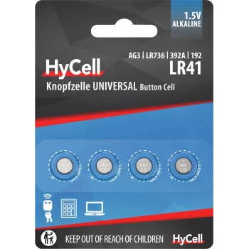 Ansmann HyCell 1516-0025 - Ühekordne patarei - LR41 - Leelis - 1,5 V - 4 tk - Hõbedane