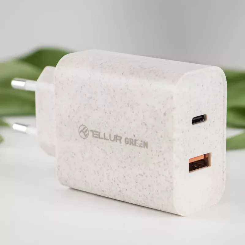 Laadija Tellur TLL151321 USB-C PD20W USB QC3.0, 20W PD ja QC3.0 kiirlaadimine