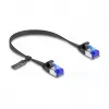 DeLOCK RJ45 lame patch-kaabel pistik-pistikule Cat.6A 0,25 m must