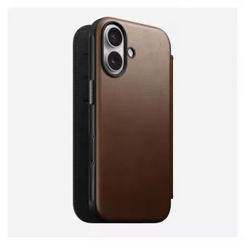 Folio telefonikott Nomad NM014209858 Apple iPhone 17 jaoks, 16 cm (6,3 tolli), pruun, 4 kaarditaskut