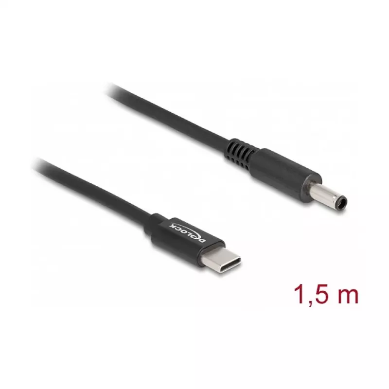 DeLOCK sülearvuti laadimiskaabel USB-C isane Dell 4,5 x 3,0 mm isane 1,5 m 20 V