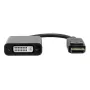 DisplayPort-DVI-adapter Garbot 20 cm M/F Must, 20 cm kaabel, isane DisplayPort emasele DVI-le