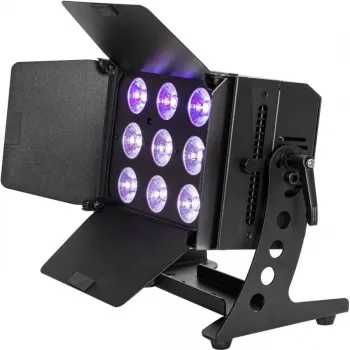 LED-parvalgusti EUROLITE CLS-9 QCL RGB/WW 9x7W — kompaktne lavapesuvalgusti 9 x 7W RGB/WW LED-iga