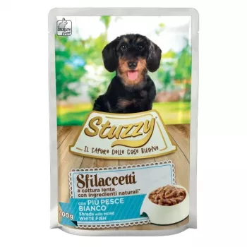 STUZZY Sfilaccetti valge kalalihaga - märg koeratoit - 100g