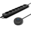 Liigpingekaitse Qoltec 50171 Must 7 vahelduvvoolupistikut 230V 1.5m