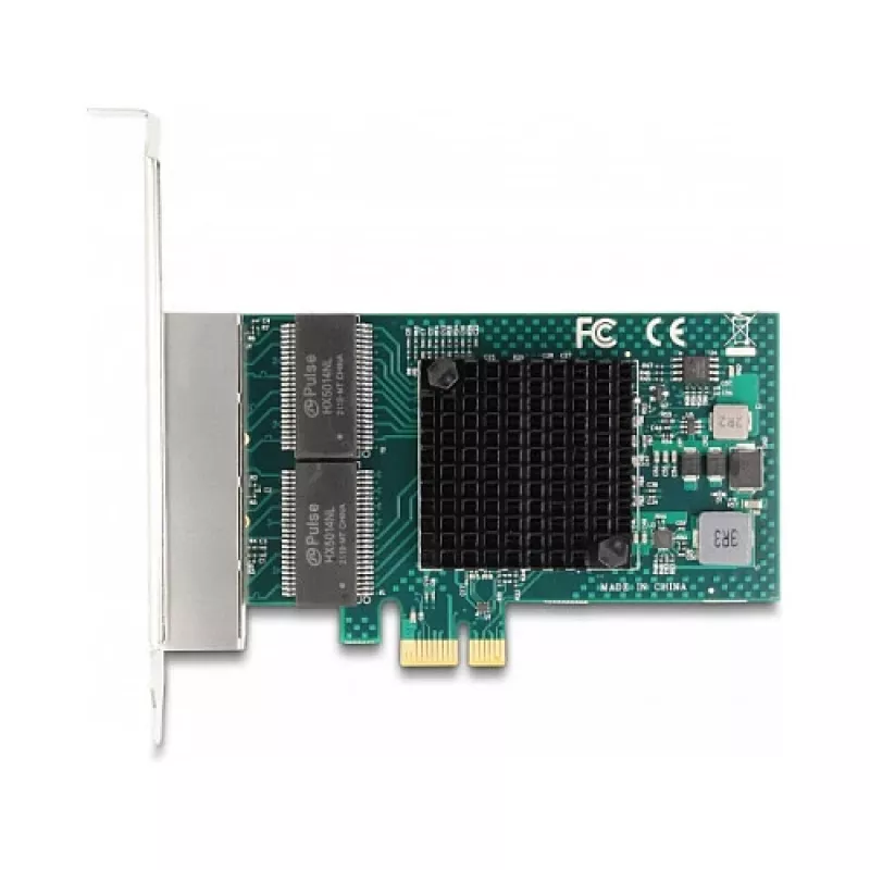 DeLOCK PCI Express x1 kaart 4 x RJ45 Gigabit LAN BCM