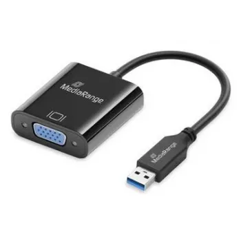 MediaRange MRCS230 videokaabli adapter 0,2 m USB tüüp-A VGA D-Sub Must