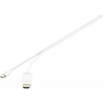 Renkforce RF-3697526 Videokaabel-adapter 3 m Mini DisplayPort HDMI Valge (RF-3697526)