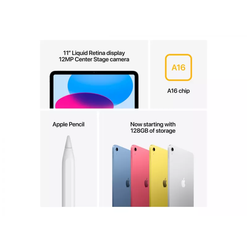 Tahvelarvuti Apple iPad 5G LTE-TDD & LTE-FDD 11 tolli A16 128GB iPadOS 18
