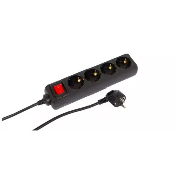 Microconnect MC-GRU00415BS pikendusjuhe 1,5 m 4 AC-pistikupesa Siseruumides Must