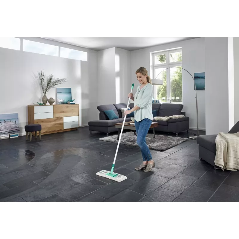Lame mopp Leifheit Profi XL puuvill pluss — 420 mm laius, 360° pöörlev pea, puuvill/kiud, alumiiniumist käepide