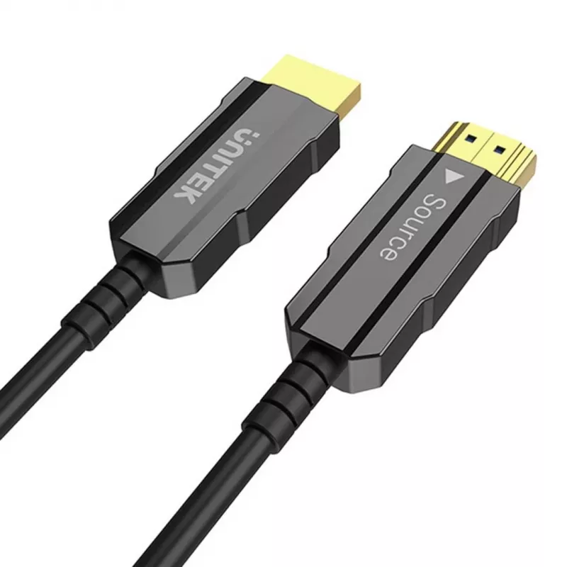 HDMI optiline kaabel Unitek C11092ASL01 4K 60Hz (HDMI 2.0, 20 m, isane-isane, must)