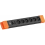 Bachmann CONNECTUS 6xUTE 1x lüliti 2,0m CEE7/7 Must/oranž (BM005937)