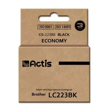 Tindikassett ACTIS KB-223Bk, ühilduv Brother LC223Bk-ga, must pigmenditint 16 ml, standardmahuga