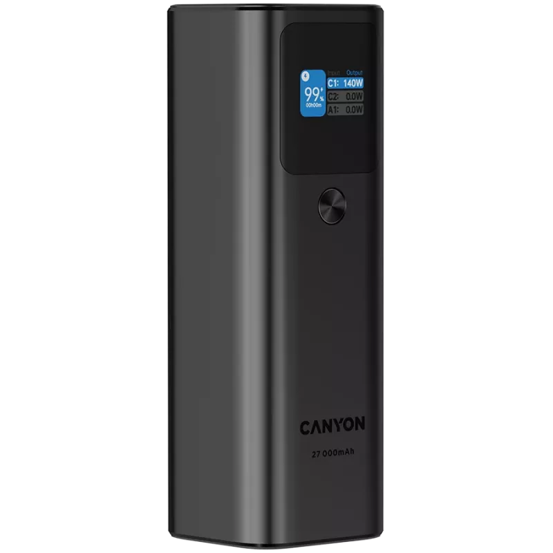 Canyon PB-2010 - Powerbank - Li-Pol - 27 000 mAh - Digitaalekraan - 2xUSB-C + 1xUSB-A - Toide
