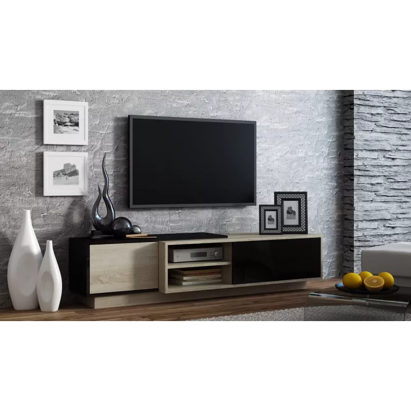 Cama TV-kapp SIGMA1 180 sonoma tamm/must läikiv