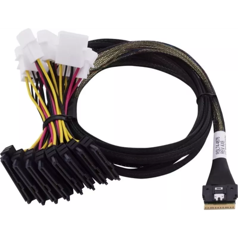 Adaptec kaabel 1x SFF8654 x8 -> SFF8639 8xU.3 sisemine 0.8m SlimSAS - 8SFF-8639 x1 and3 tri-mode SAS/SATA/NVMe