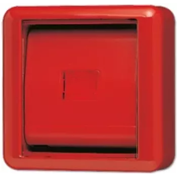 JUNG Cover Plate m. Glasscheibe 860WGLRT WG800 IP44 Punane einsch.roter rocker 860WGLRT (860WGLRT)