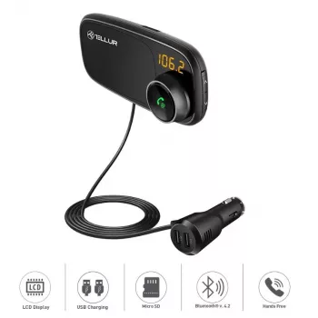 Magnetic Phone Holder Tellur FMT-B6 Must — Adjustable Angle, Ühilduv with Smartphones