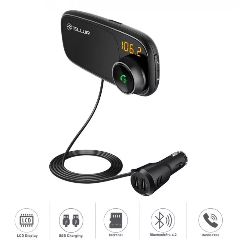 Magnetic Phone Holder Tellur FMT-B6 Must — Adjustable Angle, Ühilduv with Smartphones