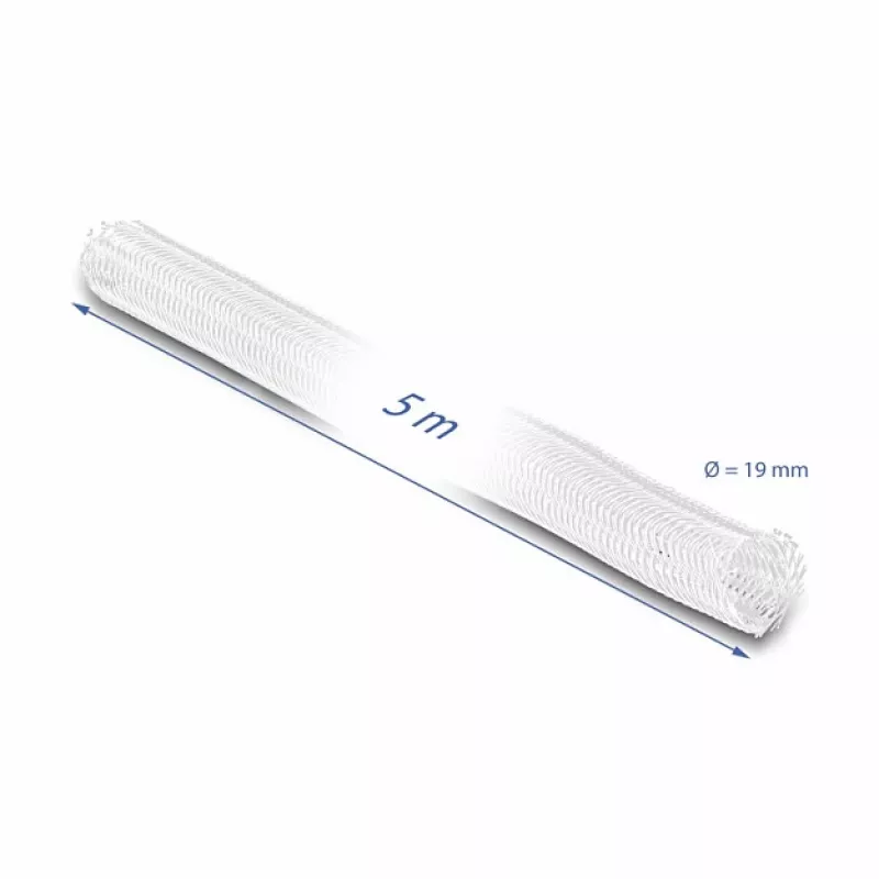 Põimitud kaitsekest DeLOCK 20810 5 m x 19 mm valge