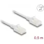 Võrgukaabel DeLOCK RJ45 Cat.6A pistik pistikusse U/UTP 0,5 m valge