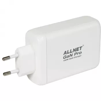 Toiteplokk ALLNET PSU-GaNPD-USB-1A3C-130W — 130 W, 1× USB-A, 3× USB-C