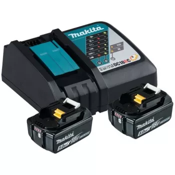 Makita DC18RC - akulaadija + aku 2 x - liitiumioon - 5 Ah - 90 Wh - 1 x aku laadimine (197570-9)