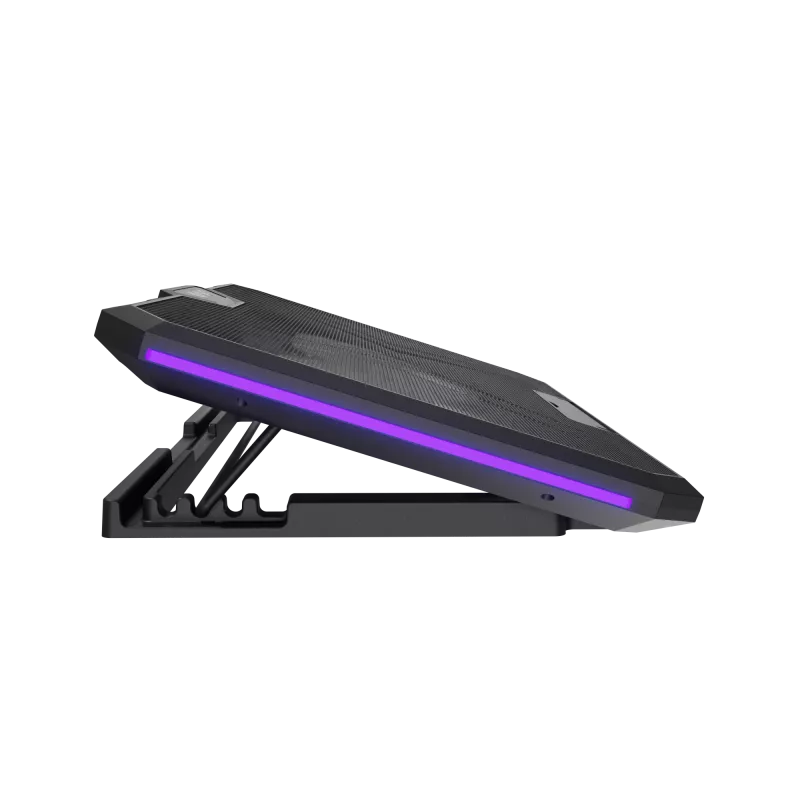 FURY GUNBAI G3 sülearvuti jahutuspadi 14.1–17.3 tollile, 2 ventilaatoriga, RGB-valgustus, 2× USB