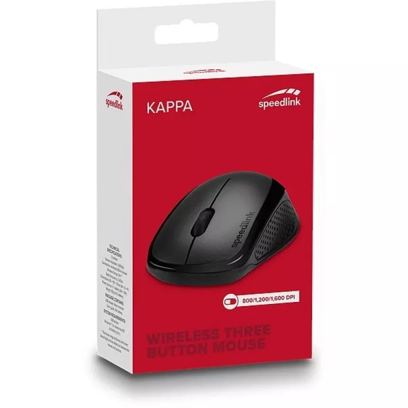 Hiir SPEEDLINK KAPPA Office paremakäeline RF juhtmevaba optiline 1600 DPI