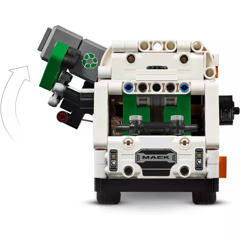 Ehitusmänguasi LEGO Technic Mack LR Electric Garbage Truck 42167 — 503 detaili, motoriseeritud, suurus 230×80×90 mm