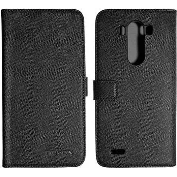 Nevox ORDO - ümbrisega kaitseümbris mobiiltelefonile - PU kunstnahk - Hall, Must - LG G3 jaoks
