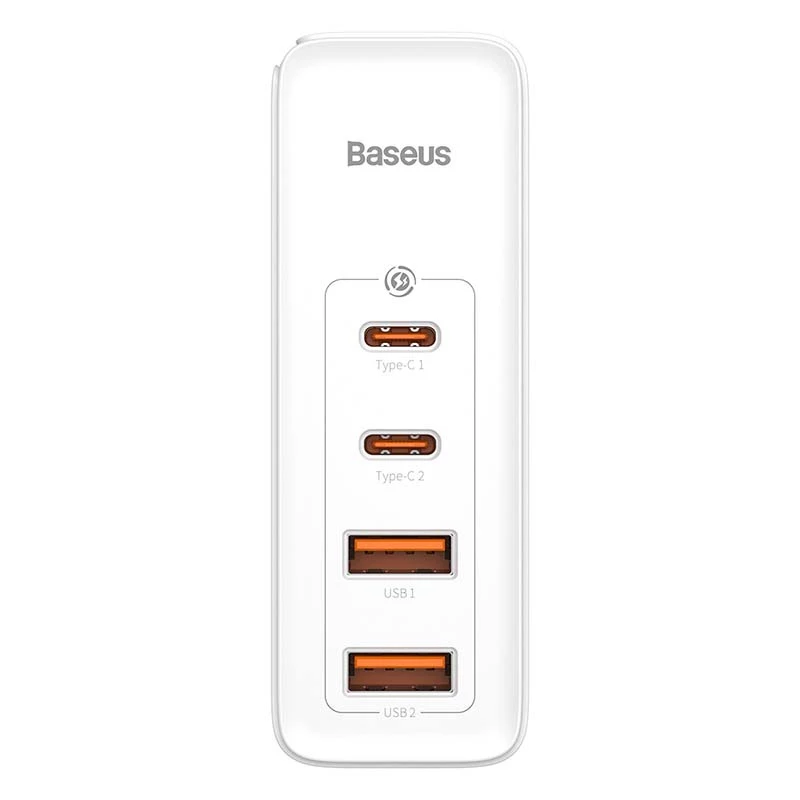 Travel Charger Baseus GaN2 Pro Quick 2x USB + 2x USB-C, 100W, EU (Valge)