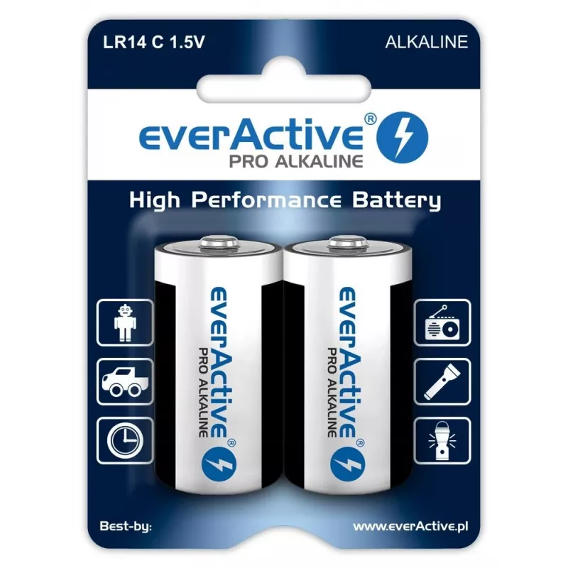Leelispatareid everActive Pro LR14 C 1,5 V 8000 mAh — 2 tk