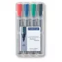 Marker Staedtler 356 WP4 4 tk Must Sinine Roheline Punane