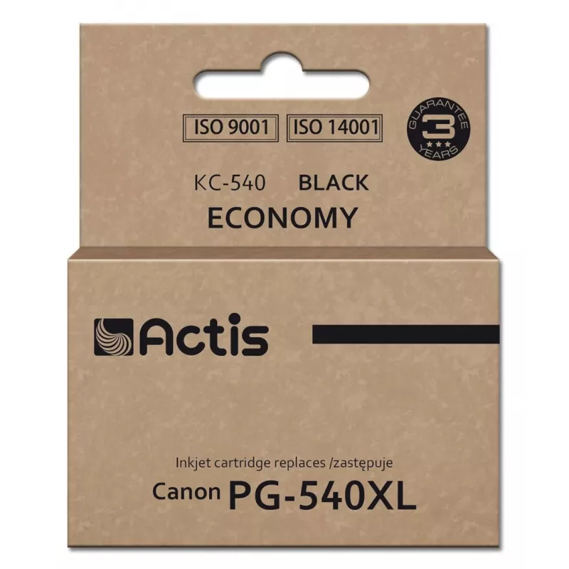 Tindikassett ACTIS KC-540 must — ühilduv asendus Canon PG-540XL-ile, värvipõhine tint 22 ml, üksikpakend