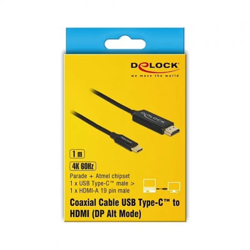 Video kaabli adapter DeLOCK 84904 USB USB-C HDMI-le 1m Must