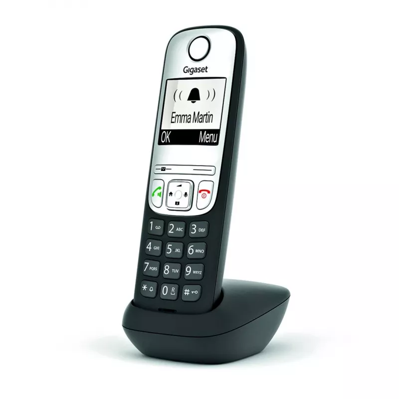 Gigaset A690HX Analoog/DECT telefon Kõne tuvastus Must, Hõbedane
