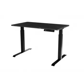Cama Meble elektriline kõrgusreguleeritav laud MOON 121x67 cm, ristkülikukujuline puitlaastplaadist plaat, 72–120 cm must/san sebastian
