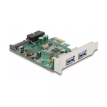 DeLOCK PCI Express x1 kaart 2 x USB 3.2 Gen 1 Type-A + 1 x sisemine 19-pin päis
