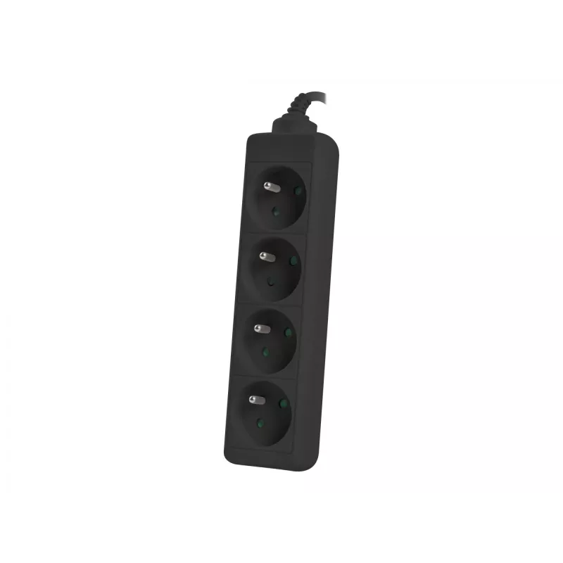 Lanberg PS0-04E-0100-IEC-BK toite pikendusjuhe 1m 4 vahelduvvoolupesa siseruumidesse Must