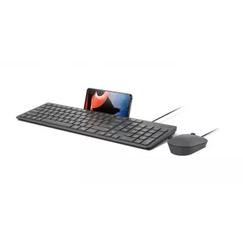 Juhtmega klaviatuuri ja hiire komplekt Lenovo 310 (USA inglise) — täissuuruses klaviatuur, 1,8 m kaabel, 2000 DPI optiline mõlemakäeline hiir